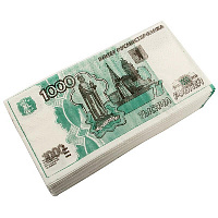 Сувенирные салфетки Пачка 1000 рублей (90x50x160 мм)