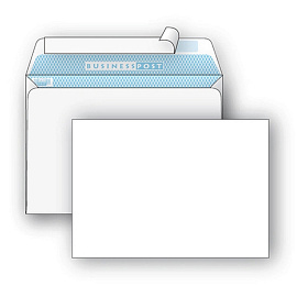 Конверт BusinessPost C5 90 г/кв.м белый стрип с внутренней запечаткой (50 штук в упаковке)