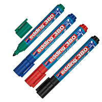 Набор маркеров для бумаги для флипчартов Edding E-380/4s 4 цвета (толщина линии 1,5-3 мм) круглый наконечник