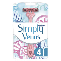 Станок для бритья одноразовый Venus 3 "Simply", 4шт (ПОД ЗАКАЗ)