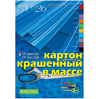 Картон цветной Hobby Time (А4, 10 листов, 10 цветов, немелованный) фото Картон цветной Hobby Time (А4, 10 листов, 10 цветов, немелованный)