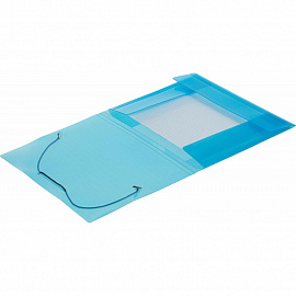 Папка на резинках Attache А5 15 мм пластиковая до 100 листов синяя (толщина обложки 0.6 мм)
