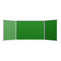 Доска магнитно-меловая/маркерная 100x300 см трехсекционная зеленая лаковое покрытие Attache