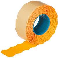 Этикет-лента волна оранжевая 22х12 мм стандарт (10 рулонов по 1000 этикеток)