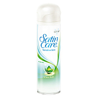 Гель для бритья Gillette "Satin Care", для чувствит. кожи, 200мл (ПОД ЗАКАЗ)