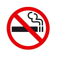 Знак безопасности Запрещается курить P01 (200х200 мм, пленка ПВХ, 10 штук в упаковке)