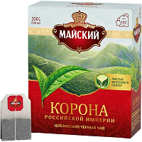 Чай Майский Корона Российской Империи черный 100 пакетиков