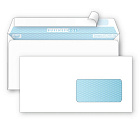 Конверт BusinessPost E65 90 г/кв.м белый стрип с внутренней запечаткой с правым окном (1000 штук в упаковке)