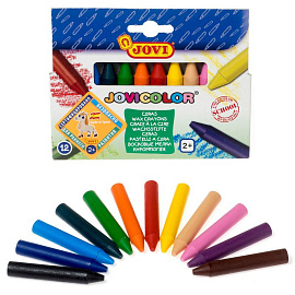 Мелки восковые Jovi круглые 12 цветов