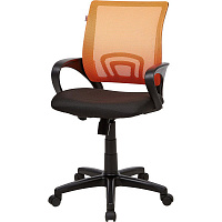 Кресло офисное Easy Chair 304 оранжевое/черное (сетка/ткань, пластик)