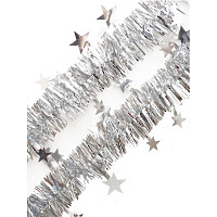Мишура Звезды серебристая (200x5 см)