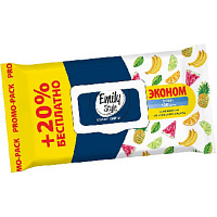 Влажные салфетки освежающие Emily Style Tropic 100+20 штук в упаковке
