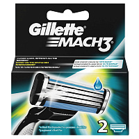 Кассеты для бритья сменные Gillette "Mach 3", 2шт.