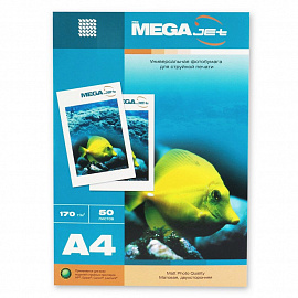 Фотобумага для цветной струйной печати ProMega jet двухсторонняя (матовая, А4, 170 г/кв.м, 50 листов)