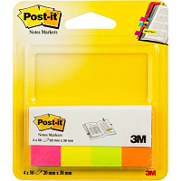 Клейкие закладки Post-it Professional бумажные 4 цвета по 50 листов 20x38 мм