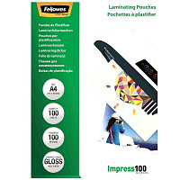 Пленка-пакет для ламинирования Fellowes 216x303 мм (А4) 100 мкм глянцевая (100 штук в упаковке)