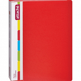 Папка файловая на 40 файлов Attache A4 17 мм красная (толщина обложки 0.7 мм)