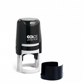 Оснастка для печати круглая Colop Printer R30 30 мм с крышкой черная