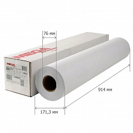 Бумага широкоформатная ProMEGA engineer (80 г/кв.м, длина 175 м, ширина 914 мм, диаметр втулки 76 мм)