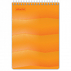 Блокнот Attache Waves Конференц А5 50 листов оранжевый в клетку на спирали (148х217 мм) Фото 1