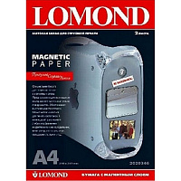 Фотобумага для цветной струйной печати Lomond с магнитным слоем (матовая, А4, 620 г/кв.м, 2 листа, артикул производителя 2020346)