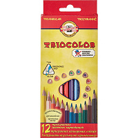 Карандаши цветные Koh-I-Noor Triocolor 12 цветов трехгранные
