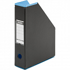Вертикальный накопитель 70 мм Bantex Модерн картонный голубой Фото 0