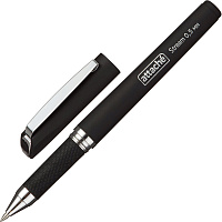 Ручка гелевая неавтоматическая Attache Stream черная корпус soft touch (толщина линии 0.5 мм)