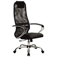Кресло для руководителя Metta B-8 черное (сетка/ткань, металл)