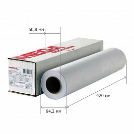 Бумага широкоформатная ProMEGA engineer InkJet (80 г/кв.м, длина 45 м, ширина 420 мм, диаметр втулки 50.8 мм)