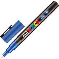 Маркер акриловый Uni Posca PC-3M синий (толщина линии 0.9 - 1.3 мм) пулевидный наконечник
