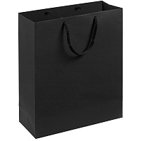 Пакет подарочный бумажный Wide (28x23x9.2 см, черный)