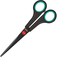 Ножницы 170 мм Attache с пластиковыми прорезиненными ручками черного/красного цвета
