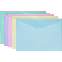 Папка-конверт на кнопке Attache Акварель А4 180 мкм (5 штук в упаковке)
