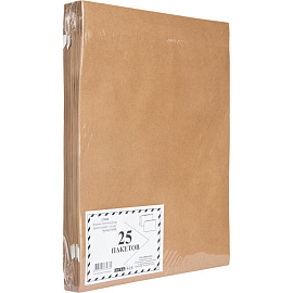 Пакет Largepack E4 (300x400 мм) из крафт-бумаги 120 г/кв.м стрип (200 штук в упаковке)