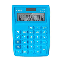 Калькулятор карманный Deli 1122 12-разрядный голубой 120x86x29 мм