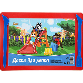 Доска для лепки №1 School Шустрики А5 с двумя стеками красная