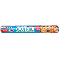 Фольга пищевая алюм. ПРОЧНАЯ, 29 см х 20 м, 11 мкм, PATERRA (209-015)