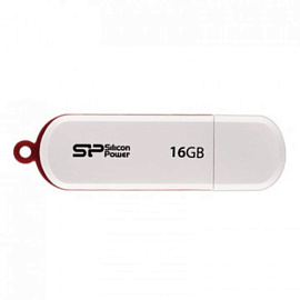 Флешка USB 2.0 16 ГБ Silicon Power LuxMini 320 белая (SP016GbUF2320V1W)