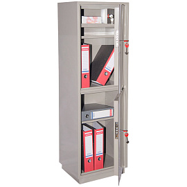 Шкаф бухгалтерский Контур КБС-023т, 1300*420*350, ключевой замок, трейзер