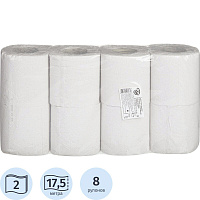 Бумага туалетная JOY ECO 2-слойная 8 рулонов в упаковке