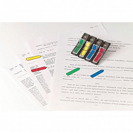 Клейкие закладки Post-it Professional пластиковые 4 цвета по 24 листа 12x43 мм