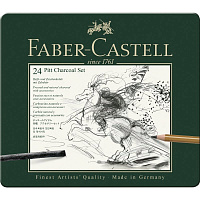 Набор угля и угольных карандашей Faber-Castel Pitt Charcoal 24 предмета