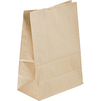 Крафт-пакет бумажный светло-коричневый 21.6х12.1х 30.5 см 50 г/кв.м био (1000 штук в упаковке)
