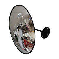 Зеркало противокражное обзорное круглое 430 мм с черным квитом внутреннее