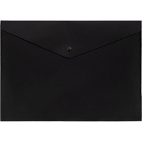 Папка-конверт на кнопке Attache А4 180 мкм черная (10 штук в упаковке)