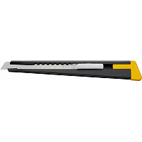 Нож канцелярский Olfa OL-180-Black с металлическим корпусом (ширина лезвия 9 мм)