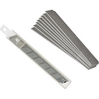 Лезвия сменные для канцелярских ножей 9 мм сегментированные (10 штук в упаковке)