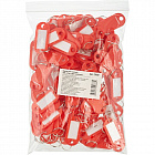 Бирки для ключей пластиковые красные (100 штук в упаковке) Фото 0