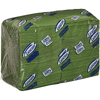 Салфетки бумажные Luscan Profi Pack 24х24 зеленые 1-слойные 400 штук в упаковке